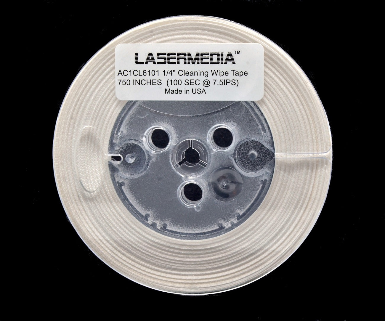 Open Reel Tape Deck Cleaning Tape Wipes 65 FT for 1/4" Open Reel Decks by Lasermedia