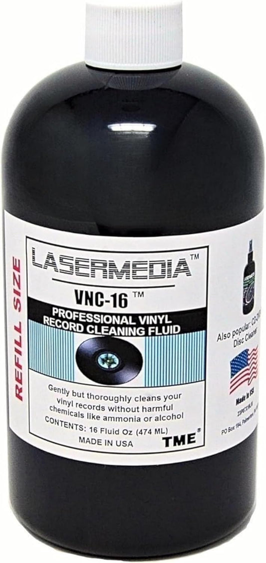 Vinyl Record Cleaning Solution Fluid Professional Residue Free Formulation 16 Oz Refill for VNC-8 Spray Bottle Made in USA