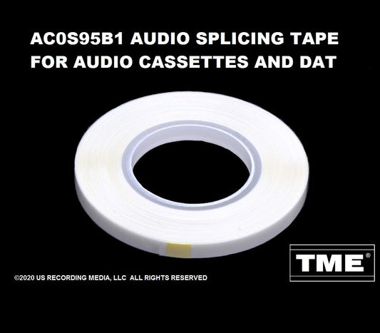 Splicing Tape for Audio Cassette and DAT WHITE 82 FT  Studio Grade by TME