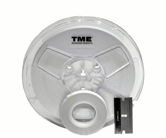 Open Reel Audio Leadering Kit W 250 FT Solid White Leader, Splicing Tape, Blade