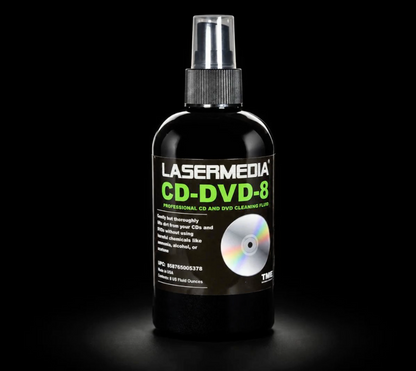 Lasermedia CD/DVD-8 CD and DVD Cleaner 8 Ounce Spray Bottle Model RC-5 Made in USA