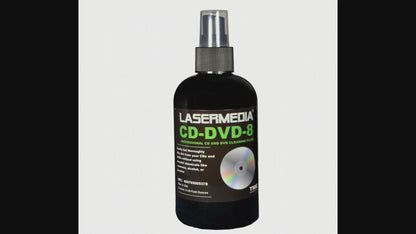 Lasermedia CD/DVD-8 CD and DVD Cleaner 8 Ounce Spray Bottle Model RC-5 Made in USA