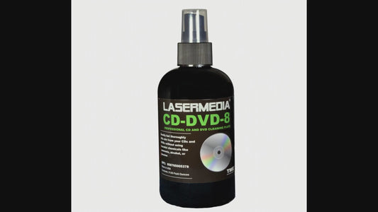Lasermedia CD/DVD-8 CD and DVD Cleaner 8 Ounce Spray Bottle Model RC-5 Made in USA