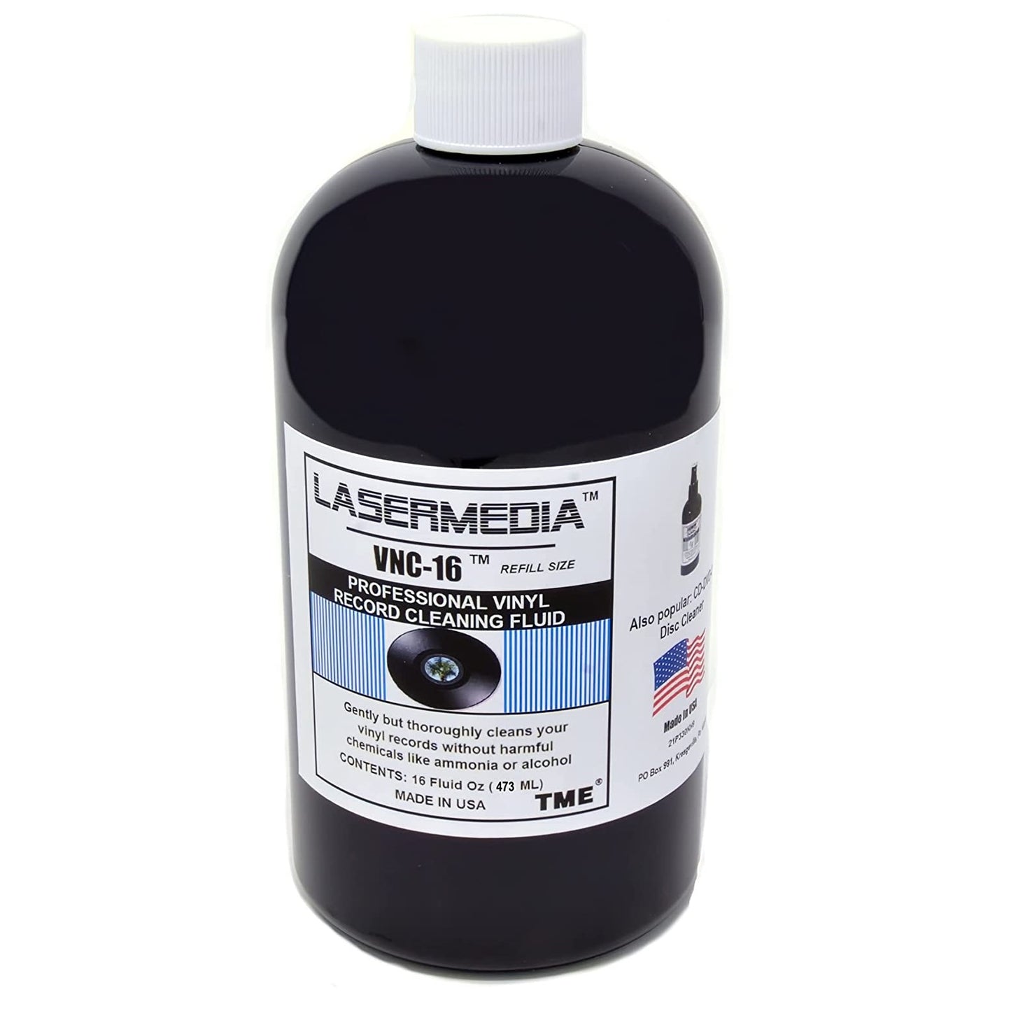 Lasermedia VNC-8 Vinyl Record Deep Cleaning Fluid 8 Oz Spray Bottle Made in USA